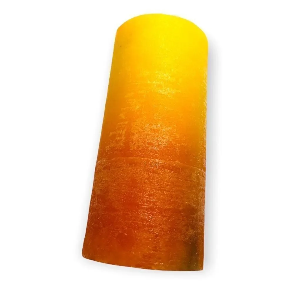 Handcrafted Timber Scented Candle (Orange/Yellow)‎